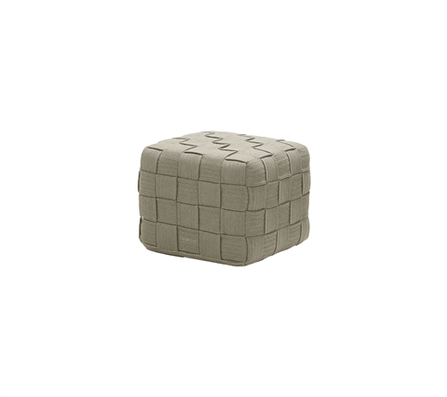 Cane-line Outdoor Cube Fodskammel 48x48 cm - Taupe Cane-line Outdoor Cube Fodskammel 48x48 cm - Taupe