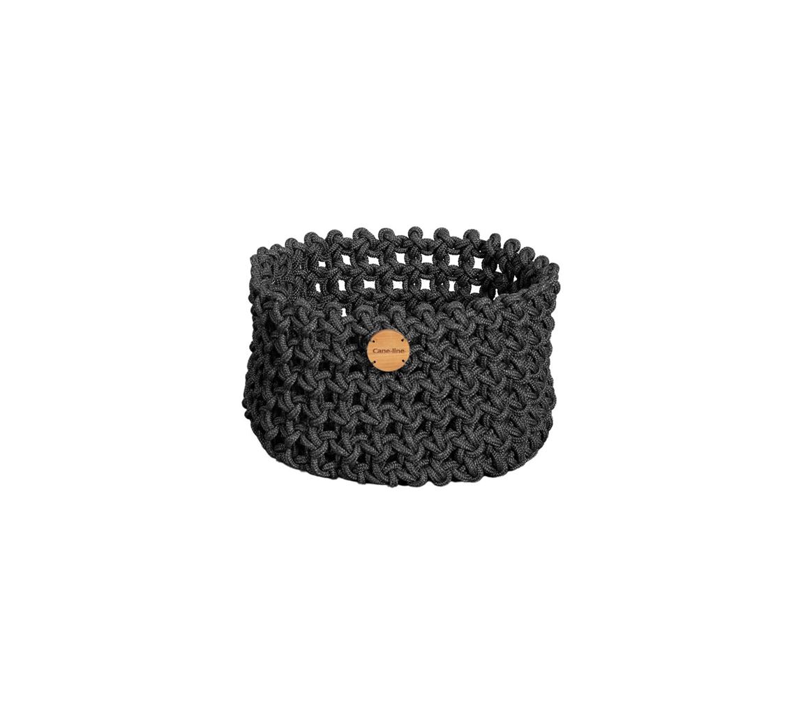Cane-line Outdoor Soft Rope Kurv Mellem Ø: 40 cm - Dark Grey Cane-line Outdoor Soft Rope Kurv Mellem Ø: 40 cm - Dark Grey