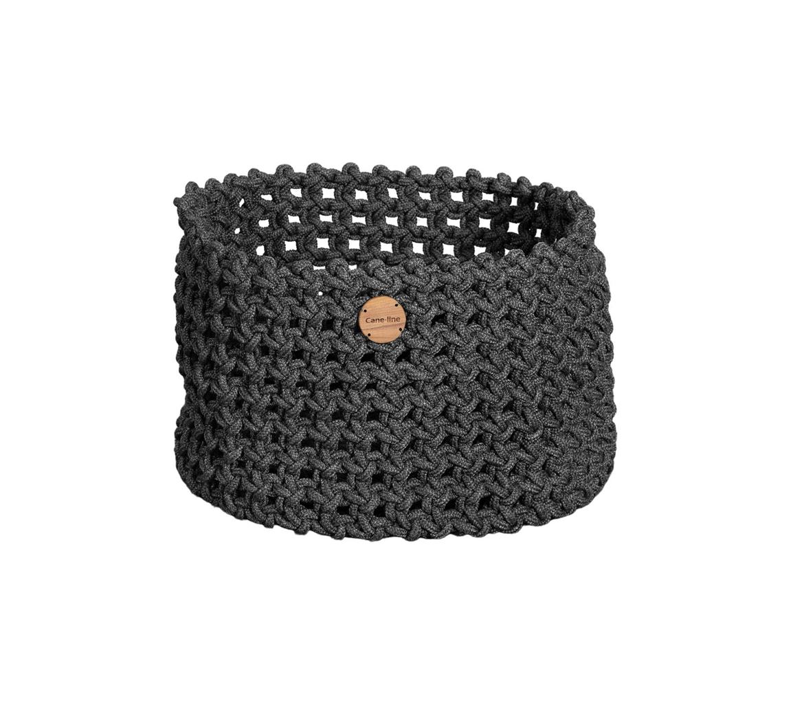 Cane-line Outdoor Soft Rope Kurv Stor Ø: 50 cm - Dark Grey Cane-line Outdoor Soft Rope Kurv Stor Ø: 50 cm - Dark Grey