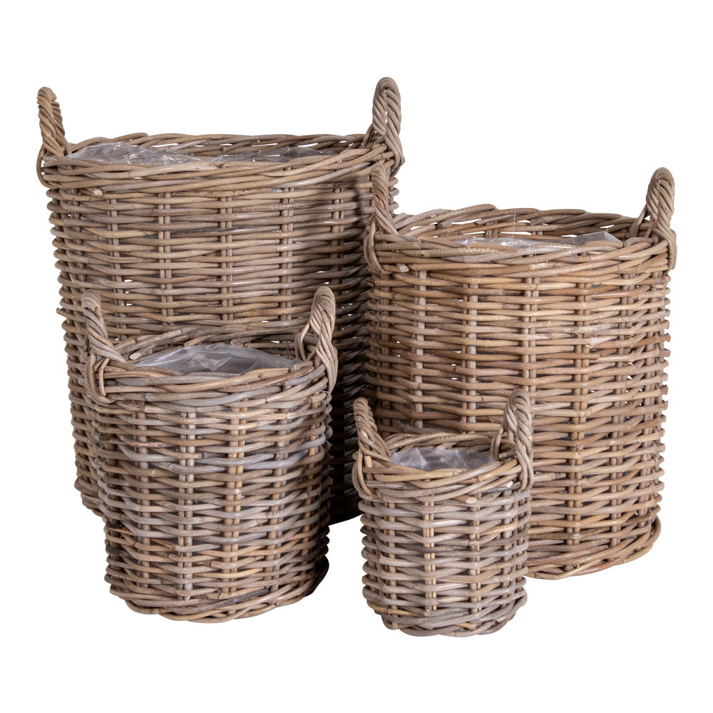 Caor Kurve - Kurve, Kubu Rattan, Natur Sæt Af 4 Caor Kurve - Kurve, Kubu Rattan, Natur Sæt Af 4