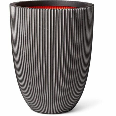 Capi Europe GROOVE NL vase/urtepotte - antracit, 34 × 34 × 46 cm