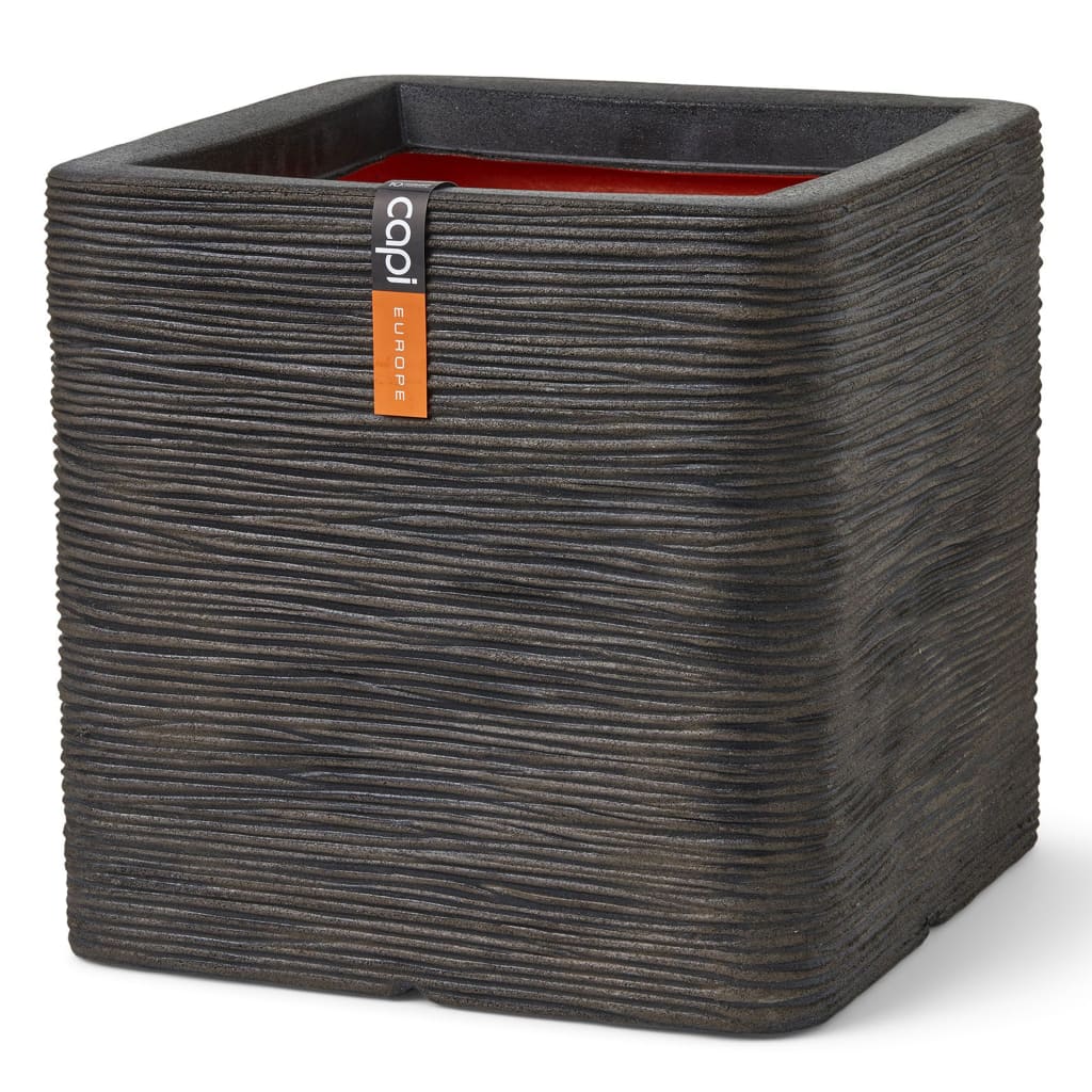 Capi krukke Nature Rib 30x30x30 cm firkantet brun Capi krukke Nature Rib 30x30x30 cm firkantet brun