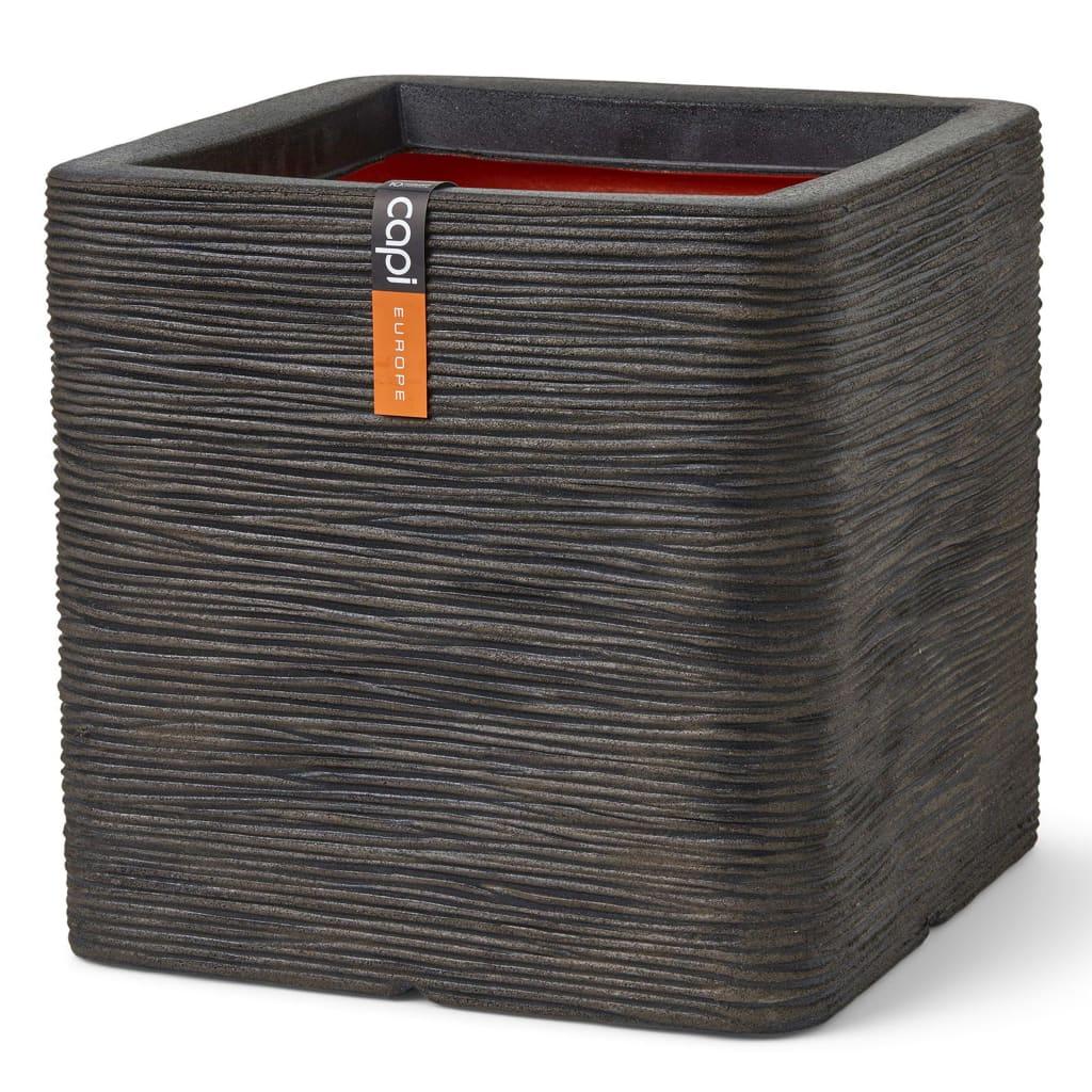 Capi krukke Nature Rib 30x30x30 cm firkantet brun Capi krukke Nature Rib 30x30x30 cm firkantet brun