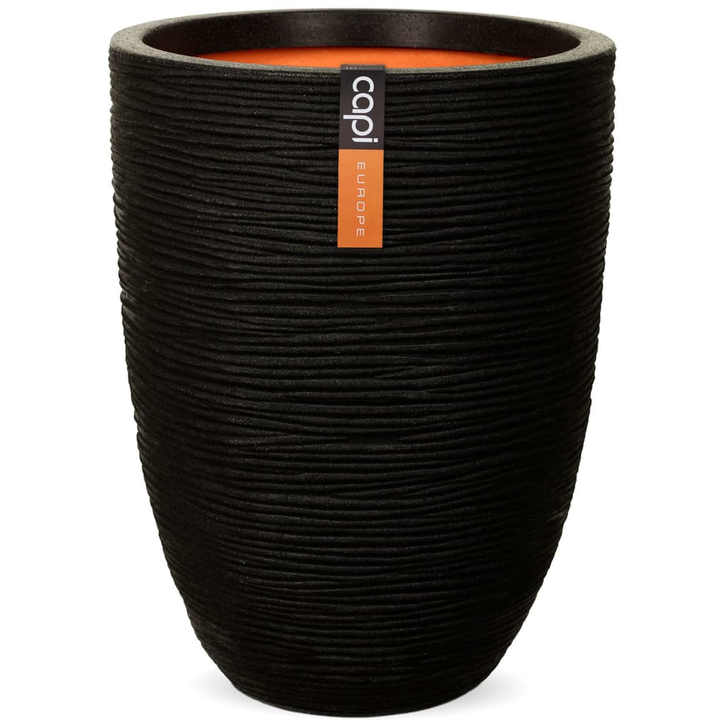 Capi krukke Nature Rib 36x47 cm elegant lav sort KBLR782 Capi krukke Nature Rib 36x47 cm elegant lav sort KBLR782