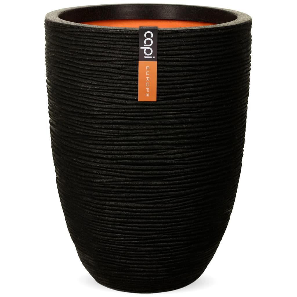 Capi krukke Nature Rib 36x47 cm elegant lav sort KBLR782 Capi krukke Nature Rib 36x47 cm elegant lav sort KBLR782