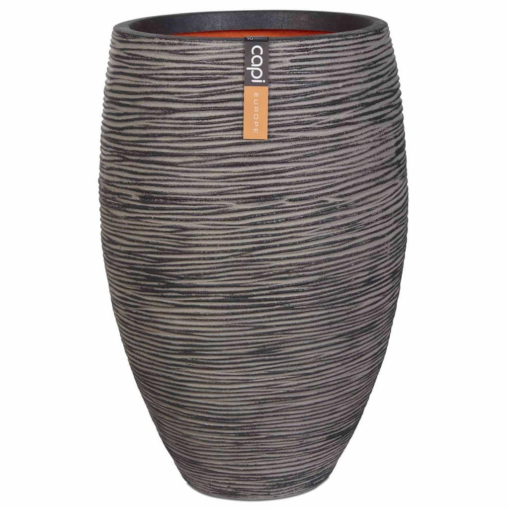 Capi krukke Nature Rib Elegant Deluxe 40x60 cm antracitgrå KOFZ1131 Capi krukke Nature Rib Elegant Deluxe 40x60 cm antracitgrå KOFZ1131