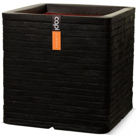 Capi plantekasse Nature Row 40x40 cm firkantet sort KBLRO903