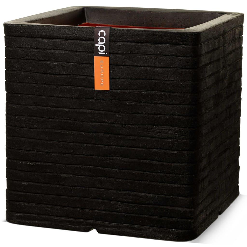 Capi plantekasse Nature Row 40x40 cm firkantet sort KBLRO903 Capi plantekasse Nature Row 40x40 cm firkantet sort KBLRO903