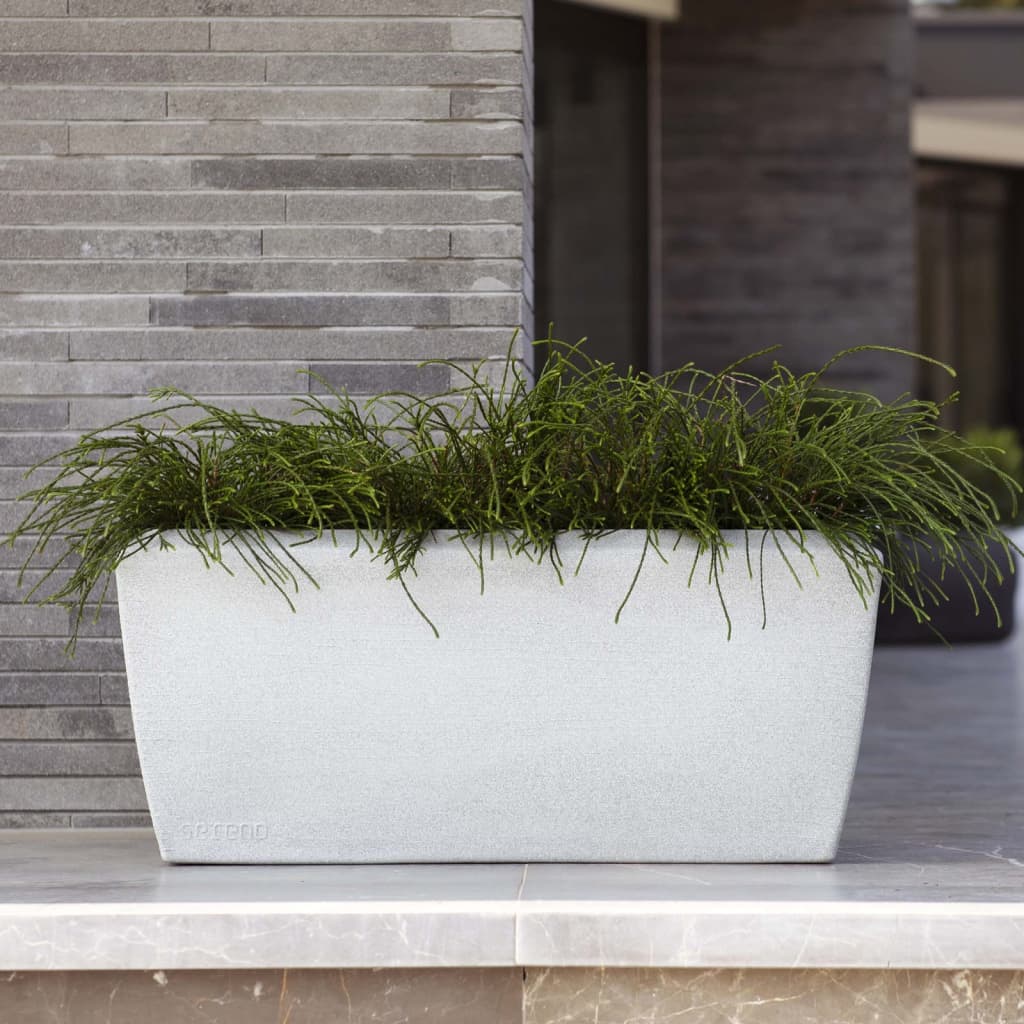 Capi plantekrukke Arc Granite 90x35x40 cm rektangulær elfenbensfarvet Capi plantekrukke Arc Granite 90x35x40 cm rektangulær elfenbensfarvet