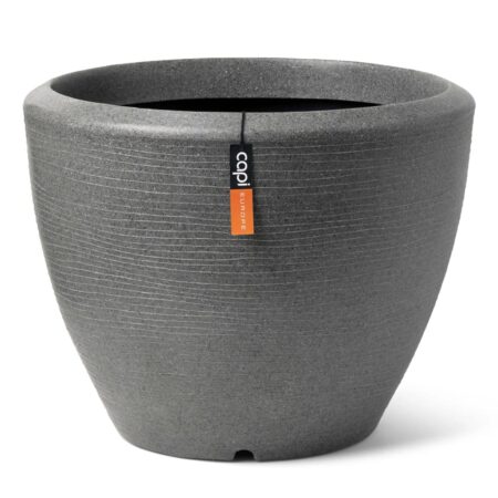 Capi plantekrukke Arc Granite lav 34x25 cm antracitgrå