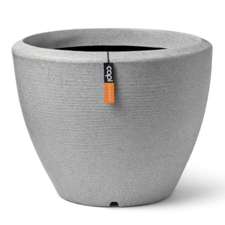 Capi plantekrukke Arc Granite lav 34x25 cm elfenbensfarvet