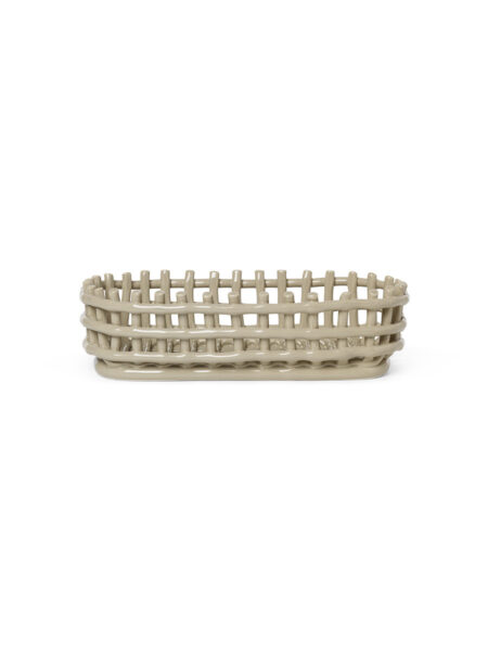 Ceramic Basket, oval fra Ferm Living (Cashmere)