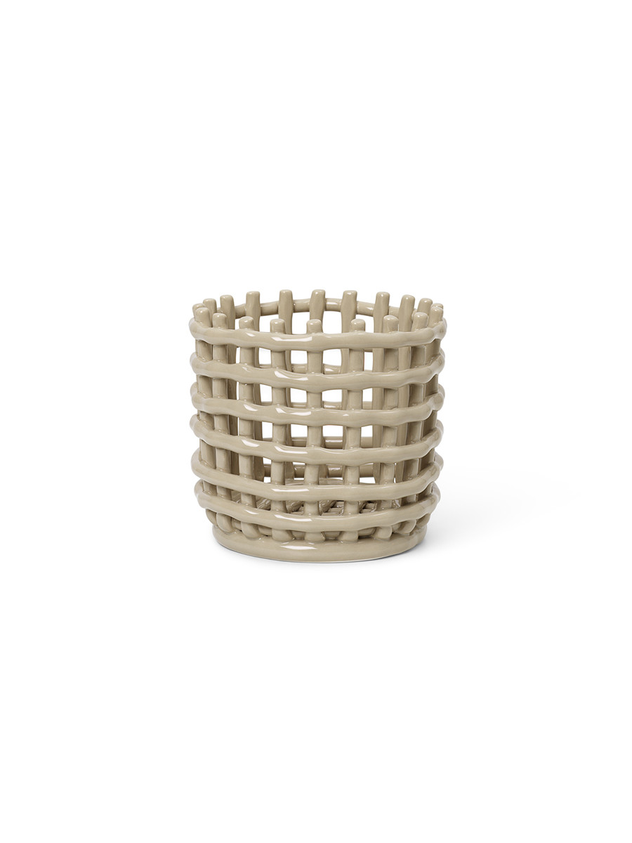 Ceramic Basket, small fra Ferm Living (Cashmere) Ceramic Basket, small fra Ferm Living (Cashmere)