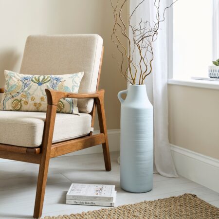 Ceramic Vase with Handle Blue