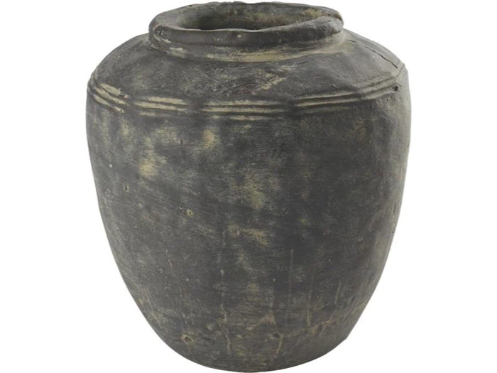 Cést Bon, Keramik krukke m/ringe, jord, 30xø26 cm Cést Bon, Keramik krukke m/ringe, jord, 30xø26 cm