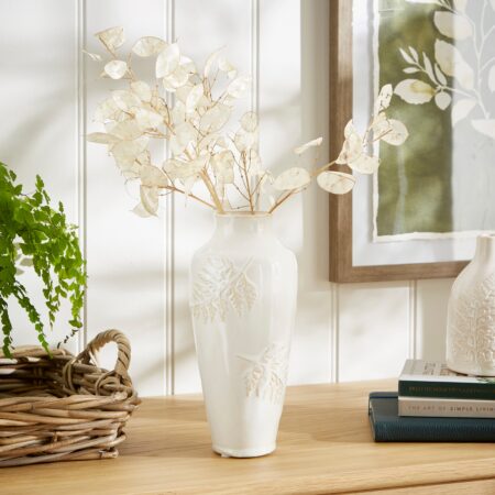 Churchgate Fern Ceramic Vase Ivory