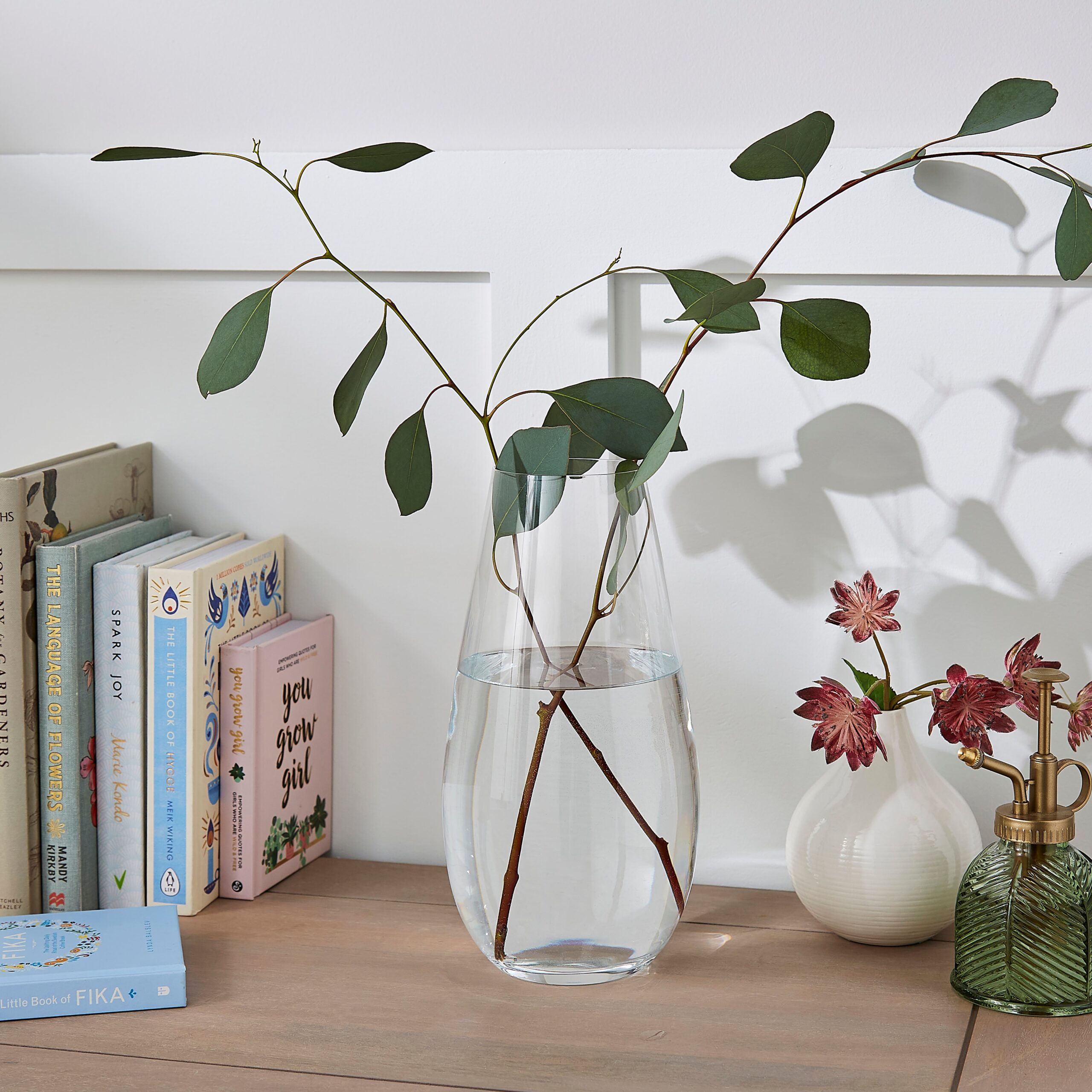 Clear Glass Tapered Bullet Vase Clear Clear Glass Tapered Bullet Vase Clear