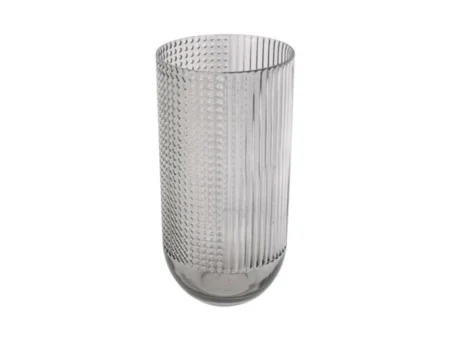 Columbine, Attract, Vase, Grå, Glas, H:30 x Dia:15 cm