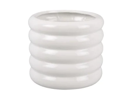 Columbine, Bobbly, Urtepotte, Hvid, Keramik, H:19 x Dia:22 cm