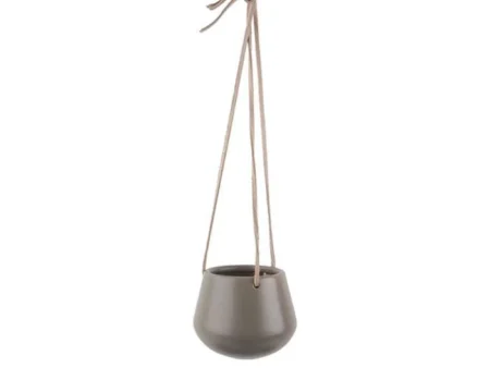 Columbine, Skittle, Hænge potte, Grå, Keramik, Potte: H:9,5 x Dia:12,2&Snor: L:66 cm