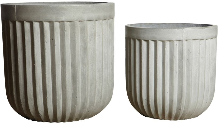 Concrete, Udendørskrukker, lysegrå Concrete, Udendørskrukker, lysegrå