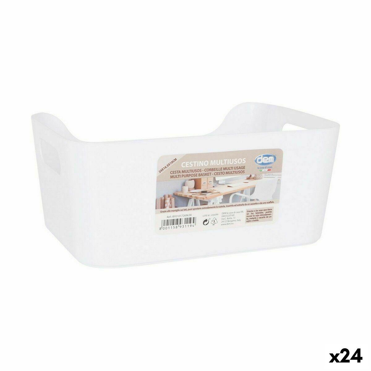Confortime multibrug kurv - hvid 24 × 16,5 × 10 cm (24 stk.) Confortime multibrug kurv - hvid 24 × 16,5 × 10 cm (24 stk.)