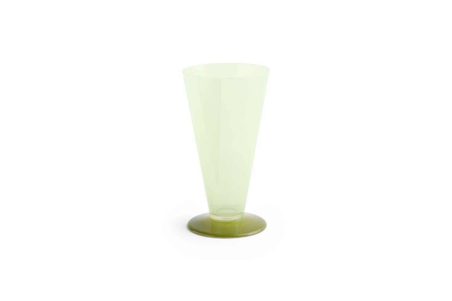 Conical vase, Light Green/Dark Lime - H18 cm Conical vase, Light Green/Dark Lime - H18 cm