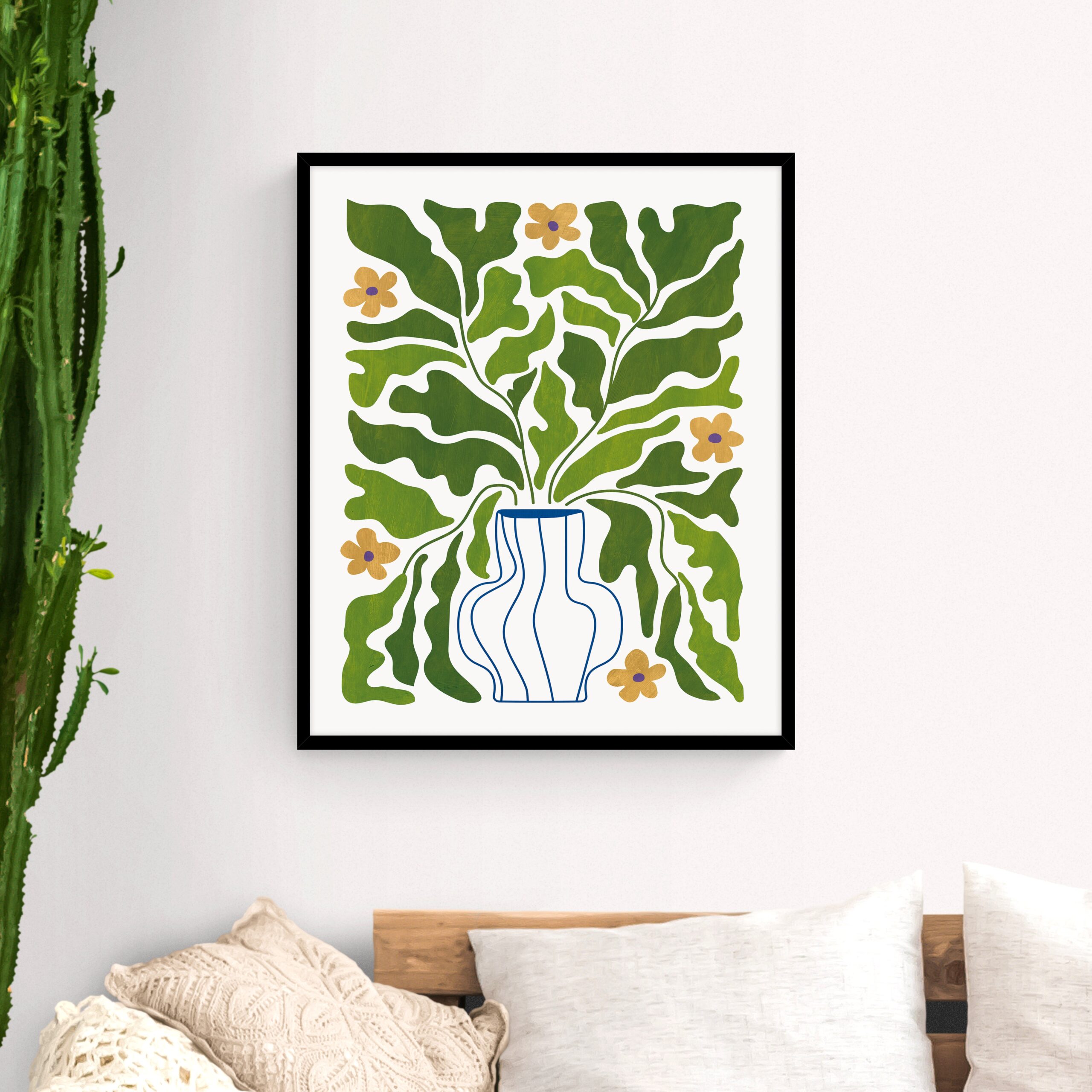 Contemporary Vase I Framed Print Green Contemporary Vase I Framed Print Green
