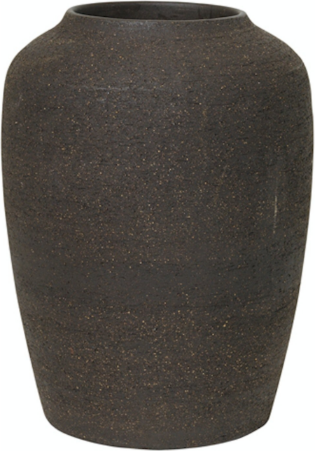 Cph curve, Vase, brun, H19x24,5 cm, ler