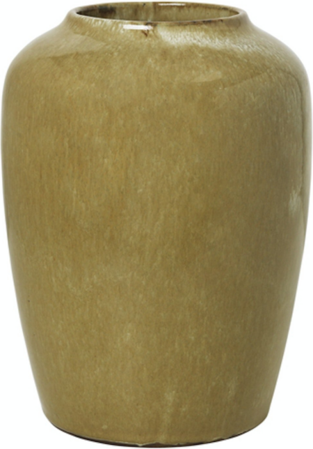 Cph curve, Vase, gul, H19x24,5 cm, ler