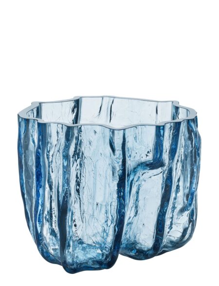 Crackle Vase Kosta Boda Blue