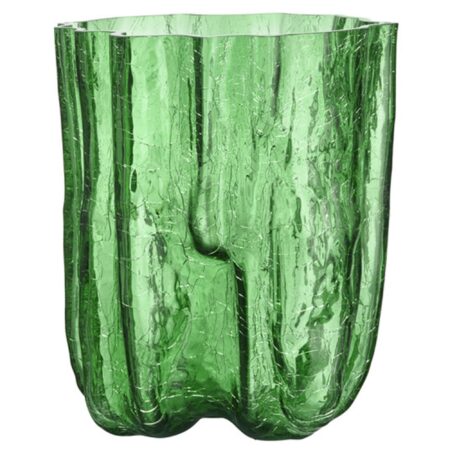 Crackle vase 270 mm, grøn