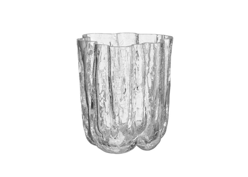 Crackle vase, klar - H12 cm Crackle vase, klar - H12 cm