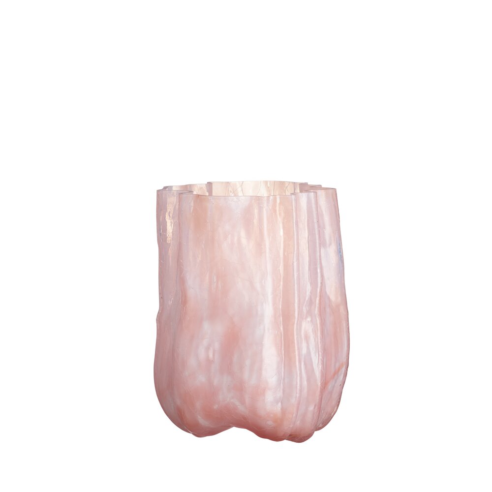Crackle vase, pink pearl - H27 cm. Crackle vase, pink pearl - H27 cm.