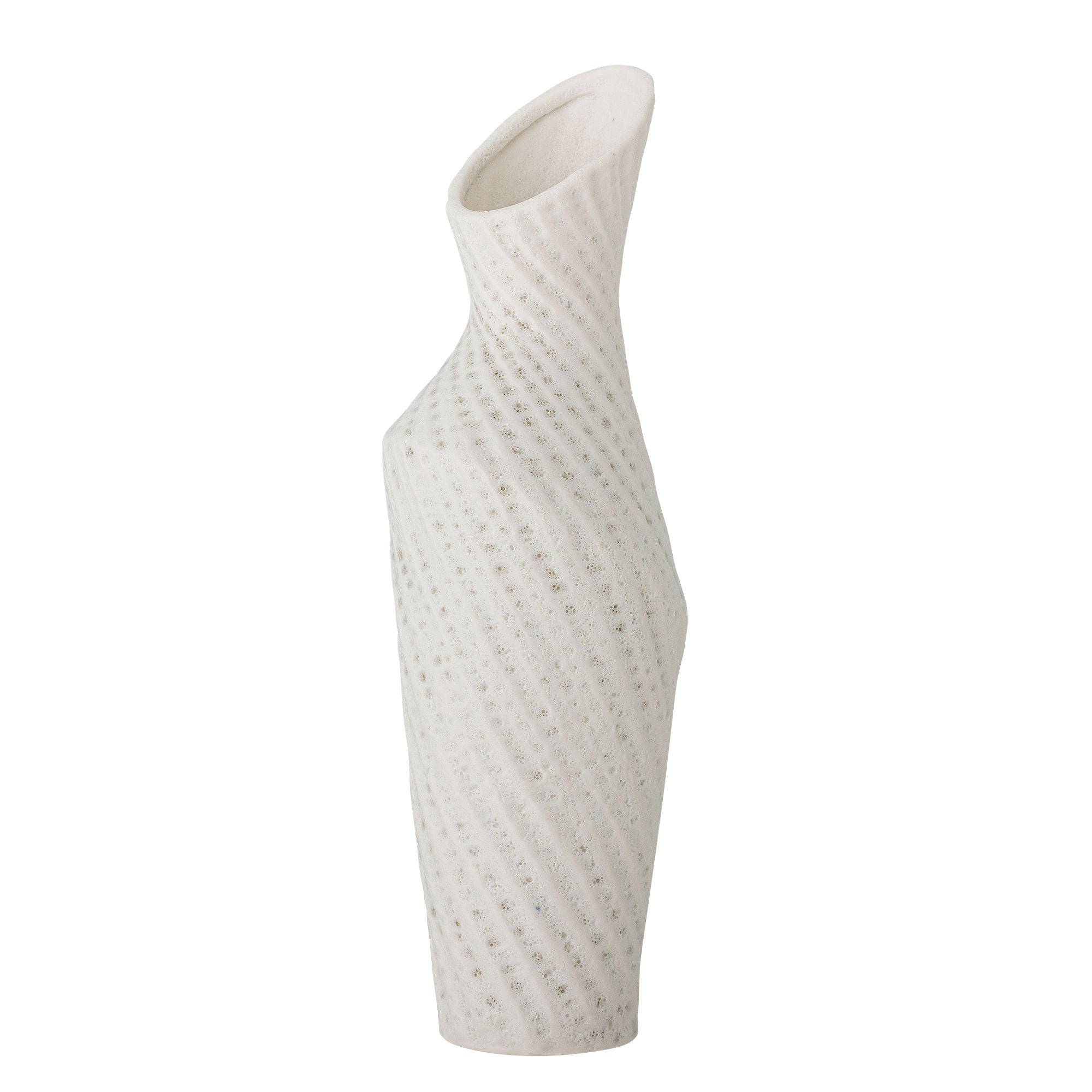 Creative Collection Fikla Vase, Hvid, Stentøj Creative Collection Fikla Vase, Hvid, Stentøj