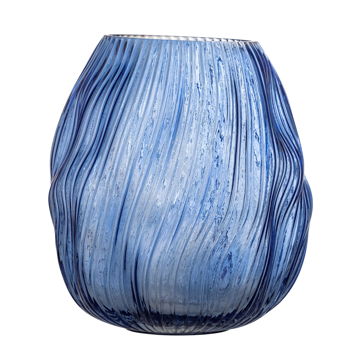 Creative Collection Leyla Vase, Blå, Glas Creative Collection Leyla Vase, Blå, Glas