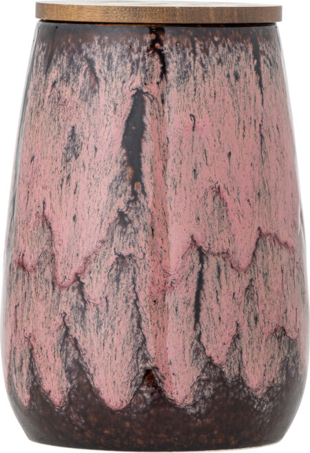 Creative Collection - Rayen Krukke Med Låg - Rosa - Keramik - 1,33 L