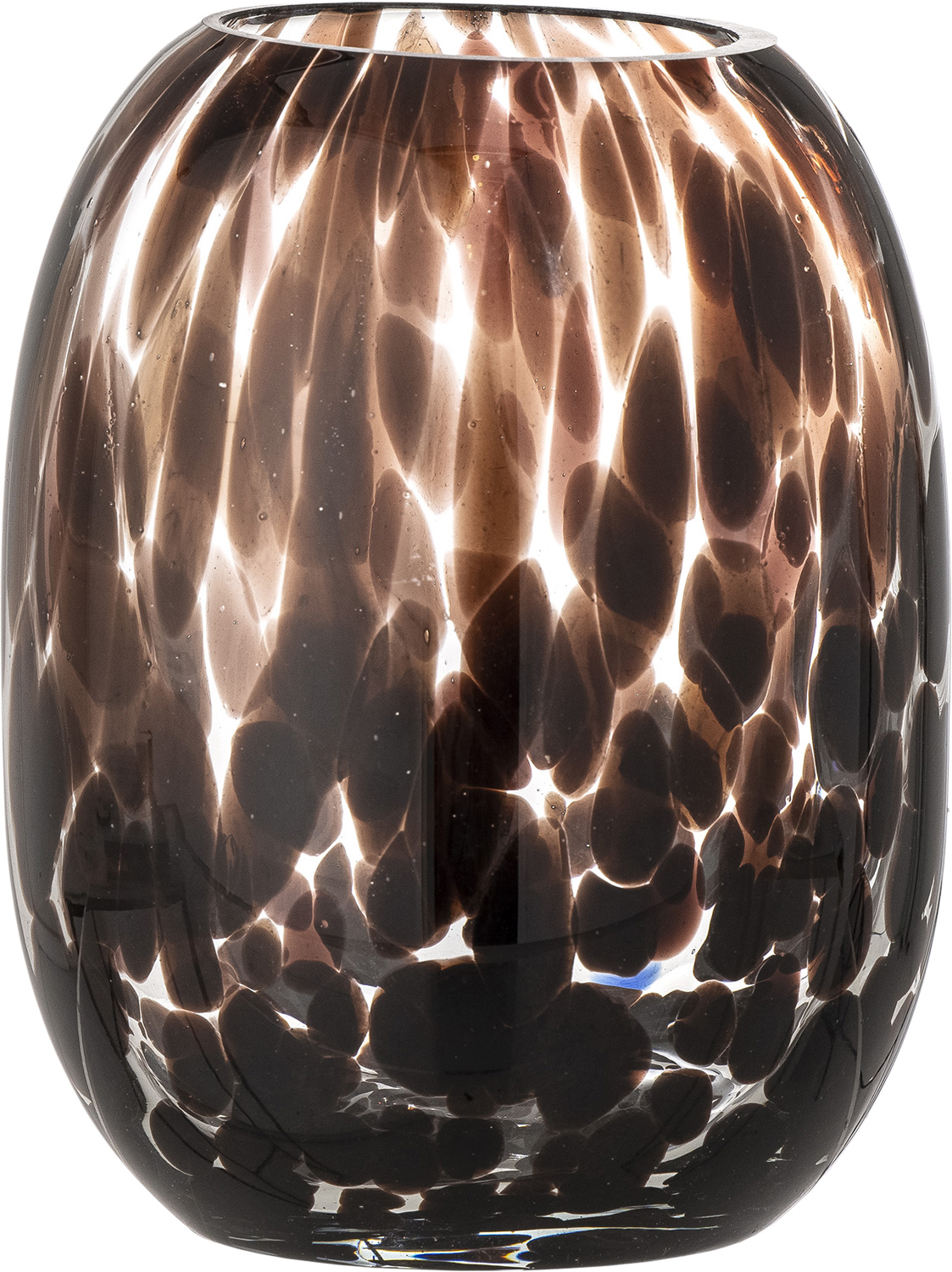 Crister Vase, Brun, Glas Crister Vase, Brun, Glas