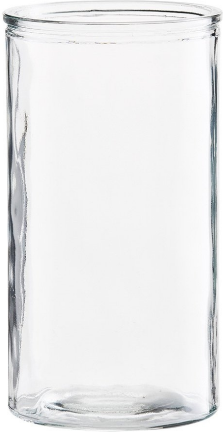 Cylinder, Vase, klar, H13x24 cm