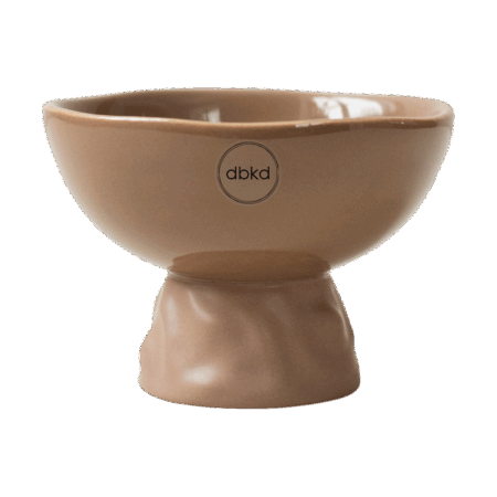 DBKD Base Irregular krukke S Ø12 cm Nougat