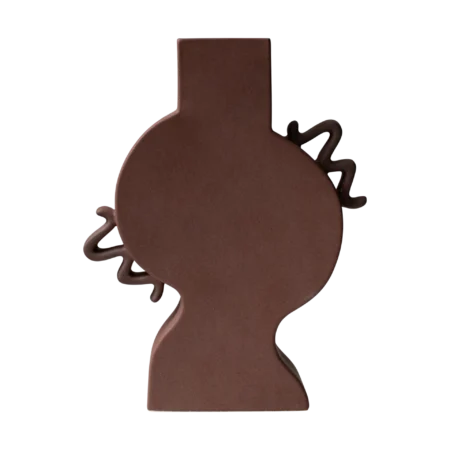 DBKD Flat vase 33 cm Brown