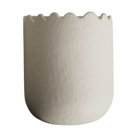 DBKD Flowery vægkrukke 19 cm Creme