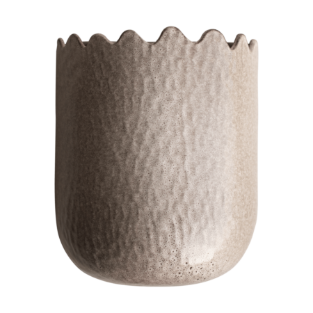 DBKD Flowery vægkrukke 24 cm Beige