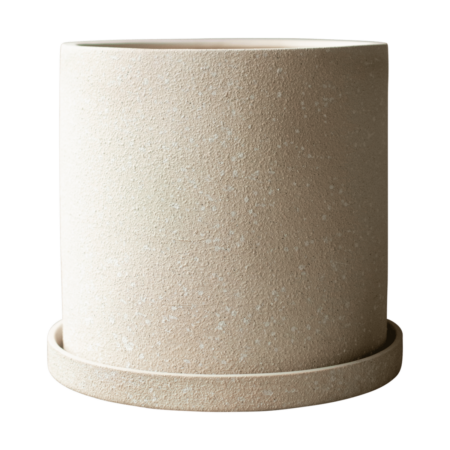 DBKD Grow krukke Ø30 cm med underskål Creme structure