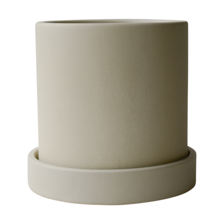 DBKD Grow potte Ø10 cm med underskål Sandy creme