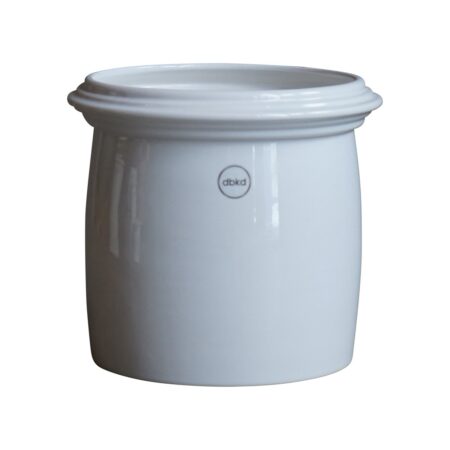 DBKD Kruset urtepotte blank hvid Small Ø18 cm