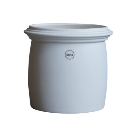 DBKD Kruset urtepotte mat hvid Small Ø18 cm