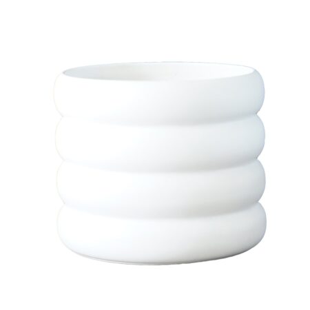 DBKD Mud krukke hvid Mellem, Ø 14 cm