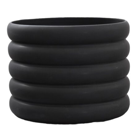 DBKD Mud krukke sort Stor, Ø 20 cm