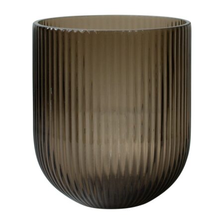 DBKD Simple Stripe glasvase brown Medium